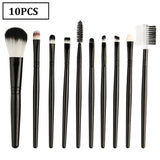 10PCS Makeup Brushes Face Powder Foundation Eyelash Eyeshadow Make up Brushes Set Marbling Synthetic Hair Brush Pincel Maquiagem