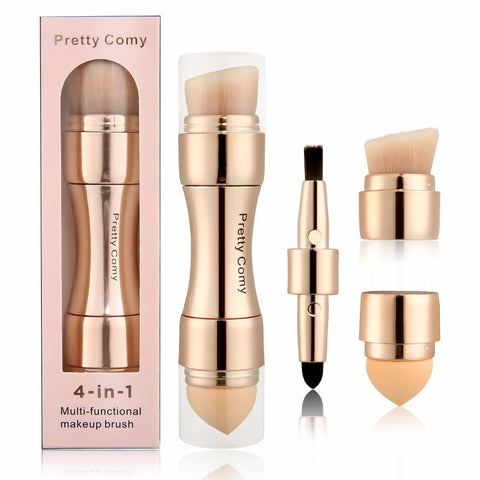 4 in 1 Makeup Tool Foundation Eyebrow Eyeliner Blush Powder Cosmetic Concealer Professional Makeup Brushes