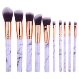 10PCS Makeup Brushes Face Powder Foundation Eyelash Eyeshadow Make up Brushes Set Marbling Synthetic Hair Brush Pincel Maquiagem